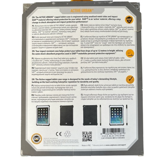 Caterpillar Active Urban Rugged Tablet Case - Black and Yellow - Picture 2 of 4